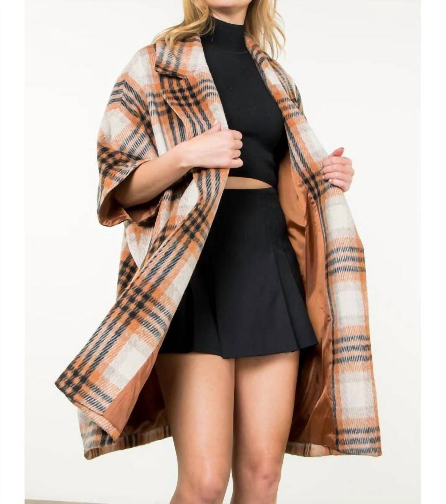 

Пальто в клетку Tatienne цвета Burnt Orange/Tan THML