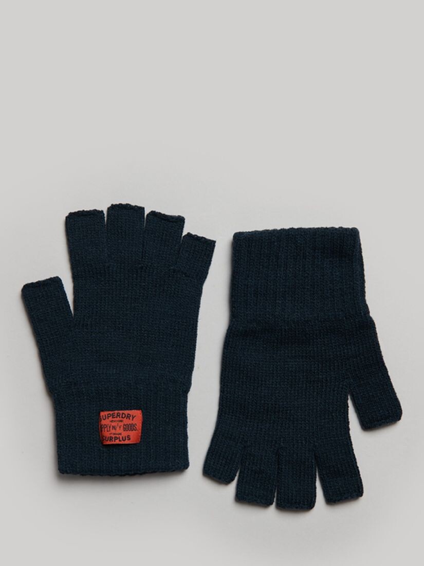 

Вязаные перчатки без пальцев для спецодежды Superdry, затмение темно-синий