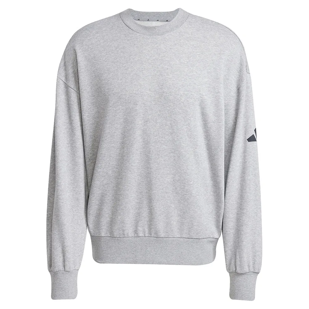 Толстовка adidas Essentials Loose Fit 3 Bar Logo, серый — фото 3