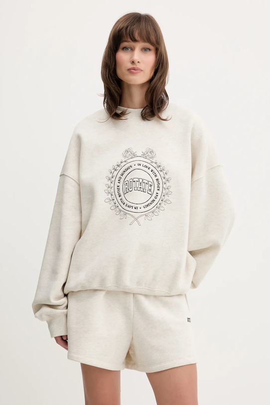 

Хлопковая толстовка Rotate, бежевый