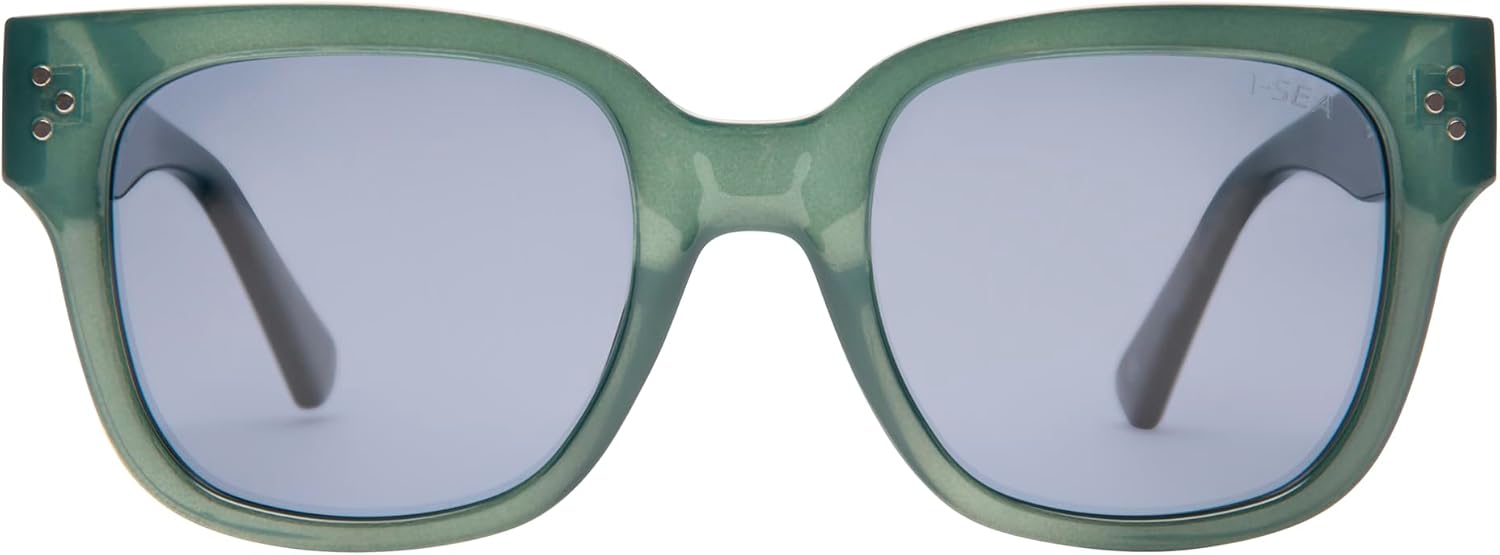 

Солнцезащитные очки I-SEA Indigo Aviator Rectangle Round, поляризованные, 100% защита от УФ-излучения, квадратная увеличенная оправа, несколько цветов, Pool / Navy Polarized Lens