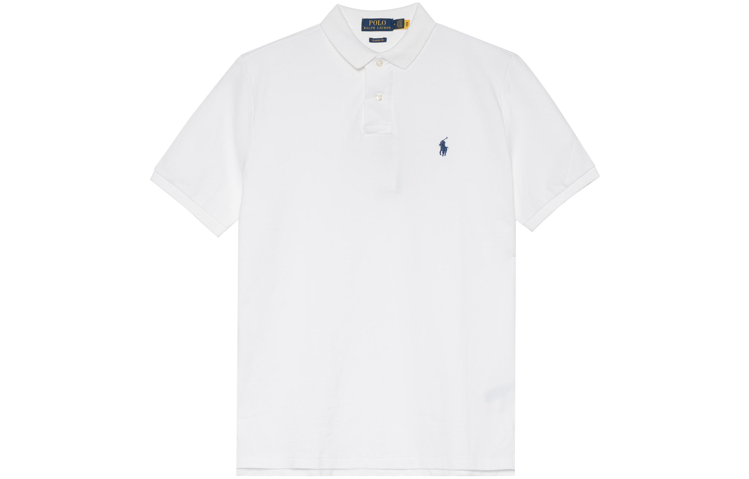 

Классическая футболка поло с коротким рукавом из сетки Polo Ralph Lauren, белый