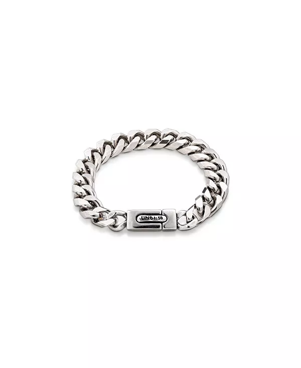 

Браслет из металлической цепочки с резьбой, покрытый стерлинговым серебром Unode50, silver