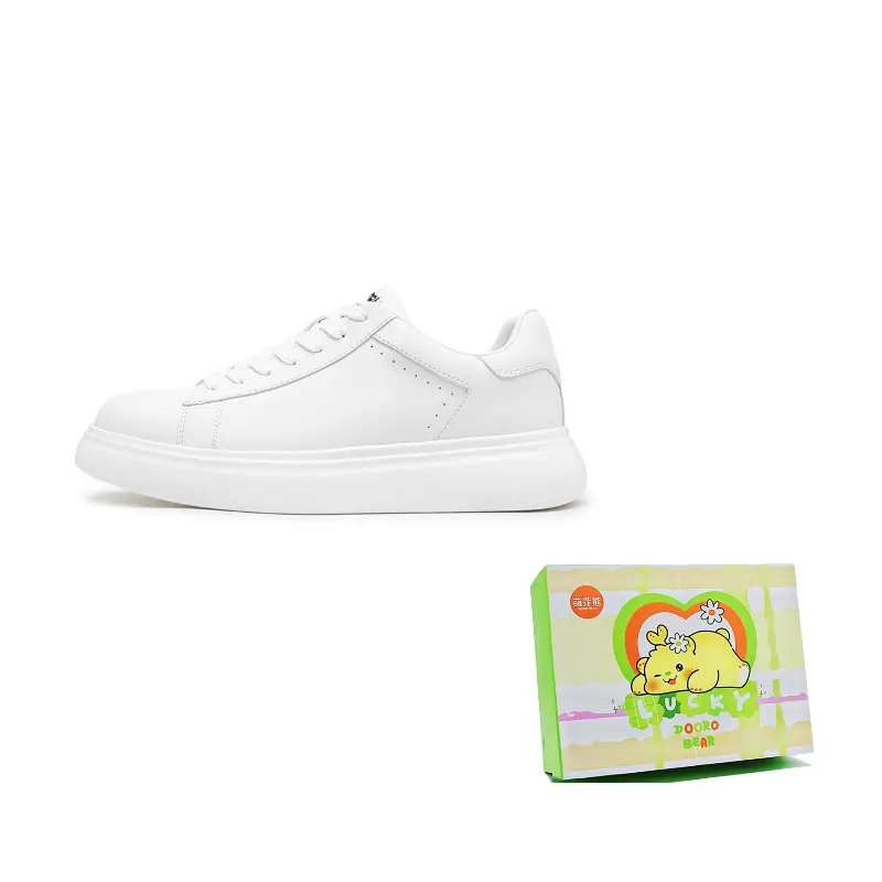 

Budding Bear Антискользящие и износостойкие низкие скейтерские кроссовки для мужчин с эффектом увеличения роста - белые, цвет White