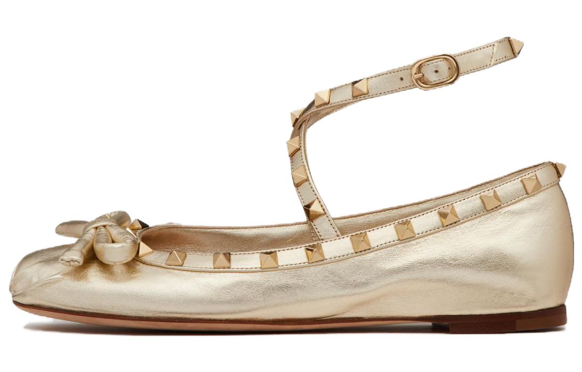 Балетки Garavani Rockstud Bow Detailed Women Valentino, Platinum