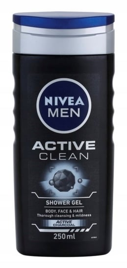 

Гель для душа для лица, тела и волос для мужчин 250мл Nivea Men Active Clean