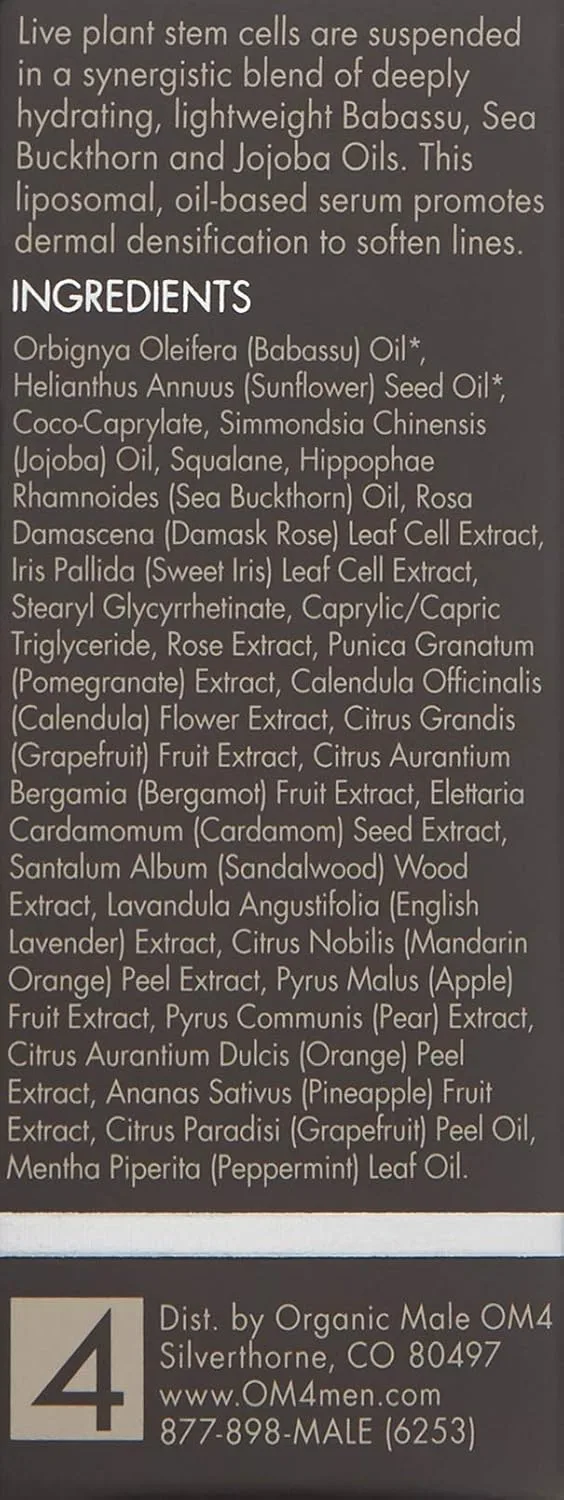 Сыворотка Organic Male — OM4 Fortify: омолаживающий концентрат растительных стволовых клеток - нежирное , глубоко — фото 3