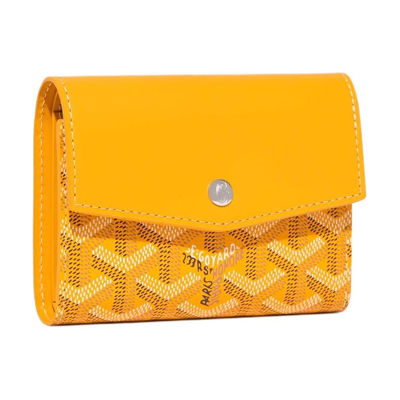 

GOYARD Кошелек из холста с телячьей кожей Unisex Yellow