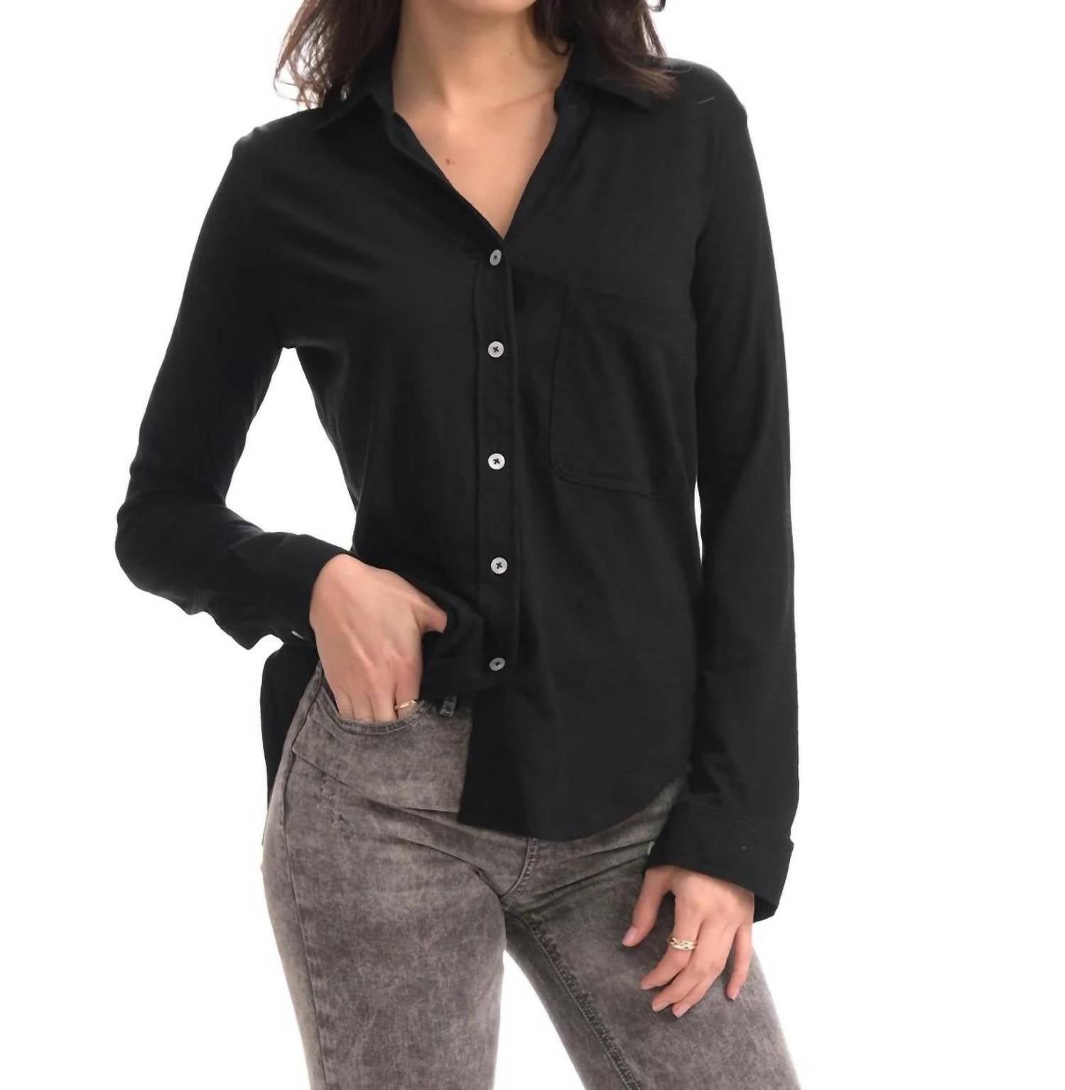 

Амрат Джерси топ в черном CHRLDR