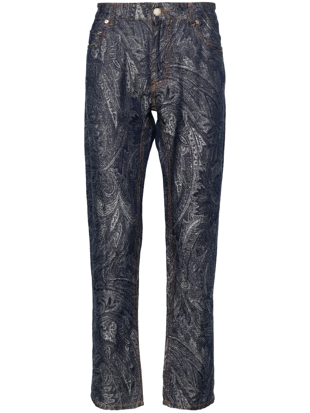 

Прямые брюки с узором пейсли ETRO, синий