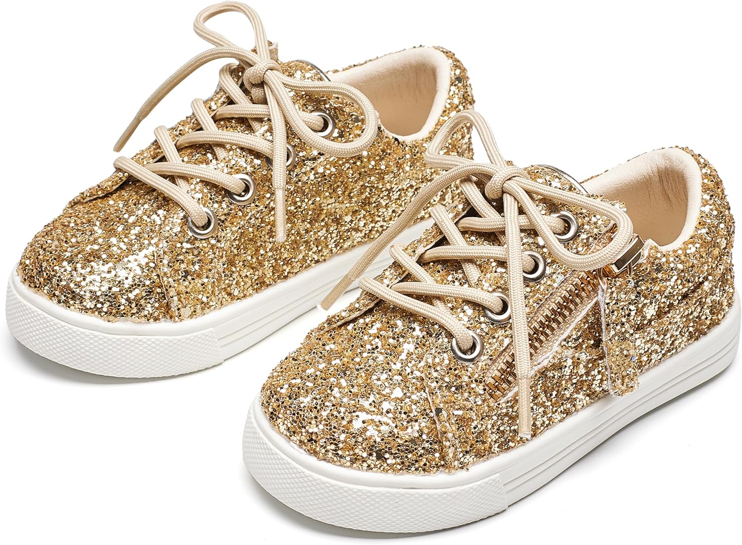 

Кроссовки для малышей и маленьких девочек Felix Flora, спортивные сникерсы, принцесса, повседневные блестящие туфли Felix & Flora, золотой