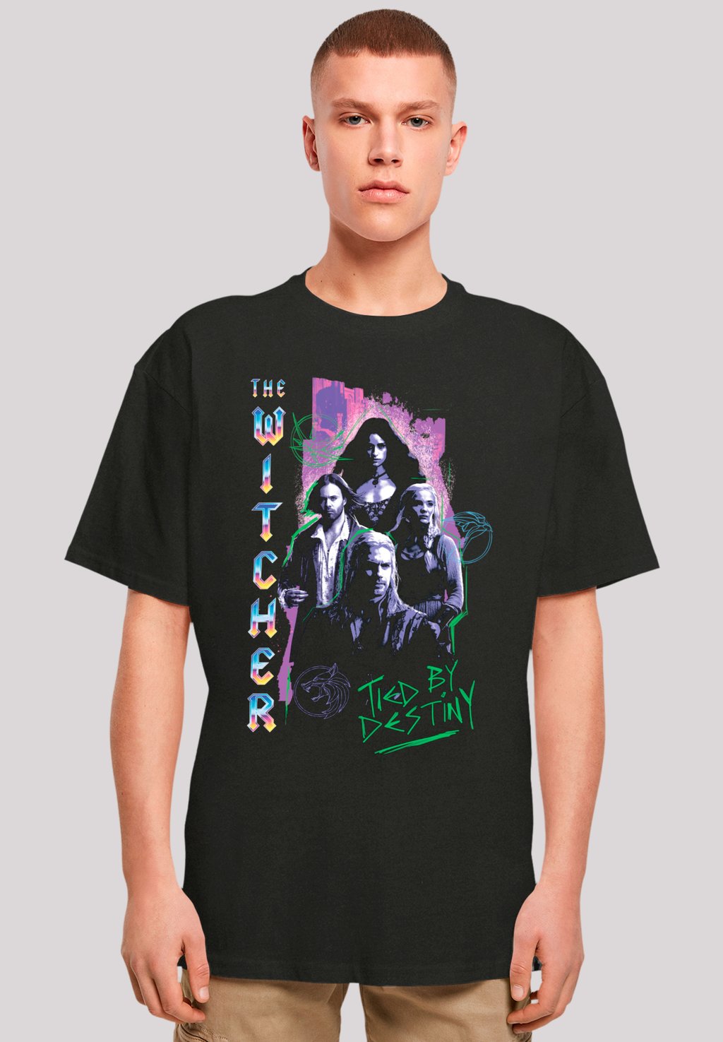 

Футболка с принтом THE WITCHER TIED BY DESTINY NETFLIX TV SERIES F4NT4STIC, черный