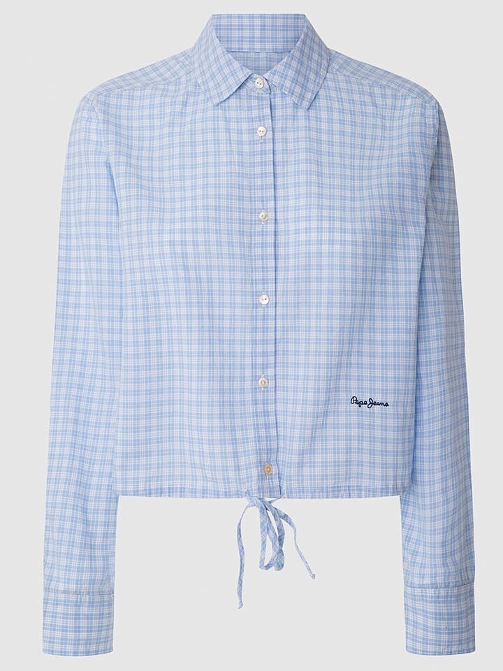 

Блуза Pepe Jeans FOOTWEAR Bluse, цвет Hellblau/Weiß