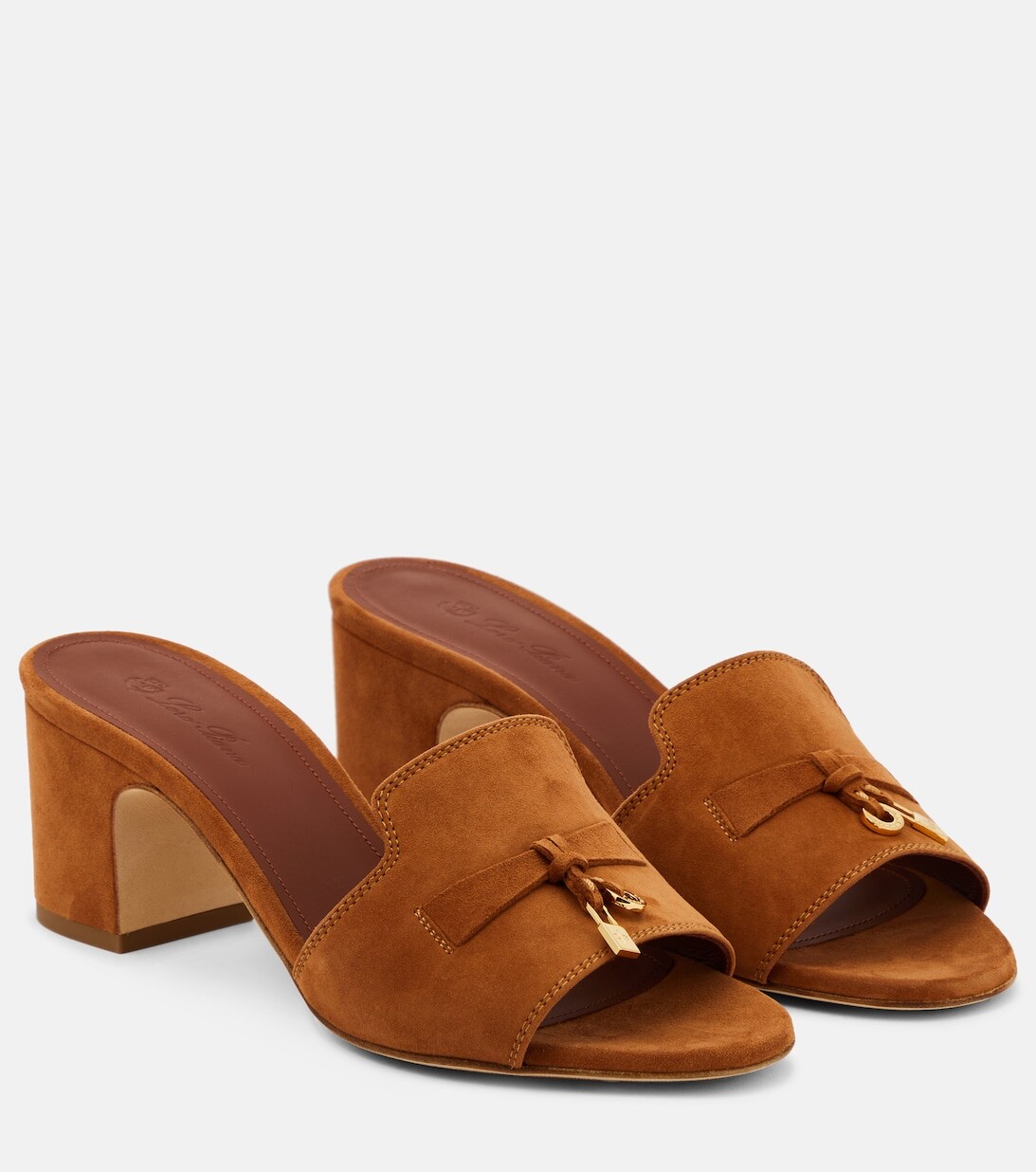 Замшевые мюли Summer Charms Loro Piana, коричневый