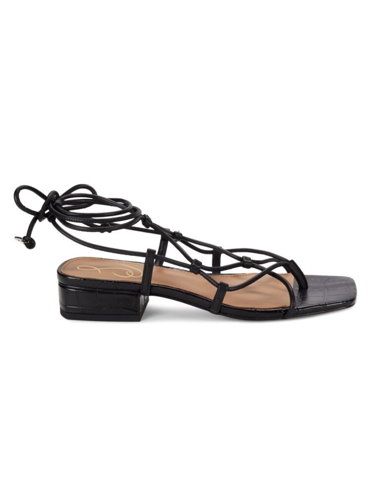 

Сандалии Daffy на блочном каблуке со шнуровкой Sam Edelman, черный