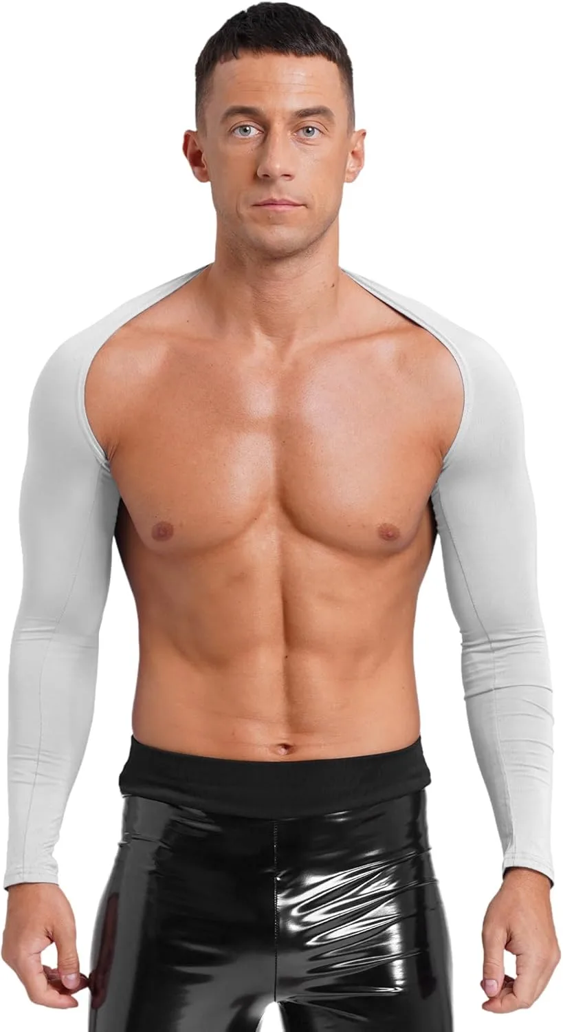 

Мужской облегающий топ с открытым передом и длинными рукавами easyforever