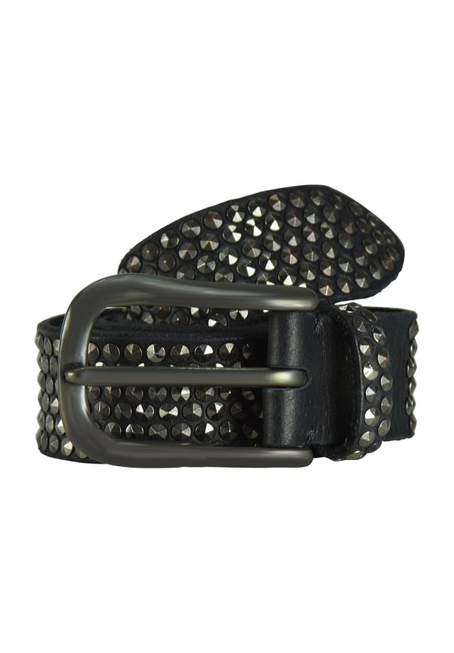 

Ремень кожаный с заклепками 85 см B.Belt, черный
