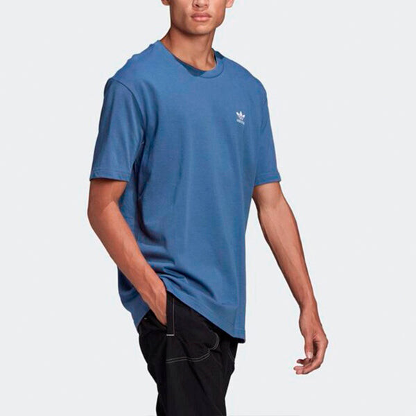 Футболка originals logo printing sports breathable short sleeve royal blue Adidas, синий — фото 4