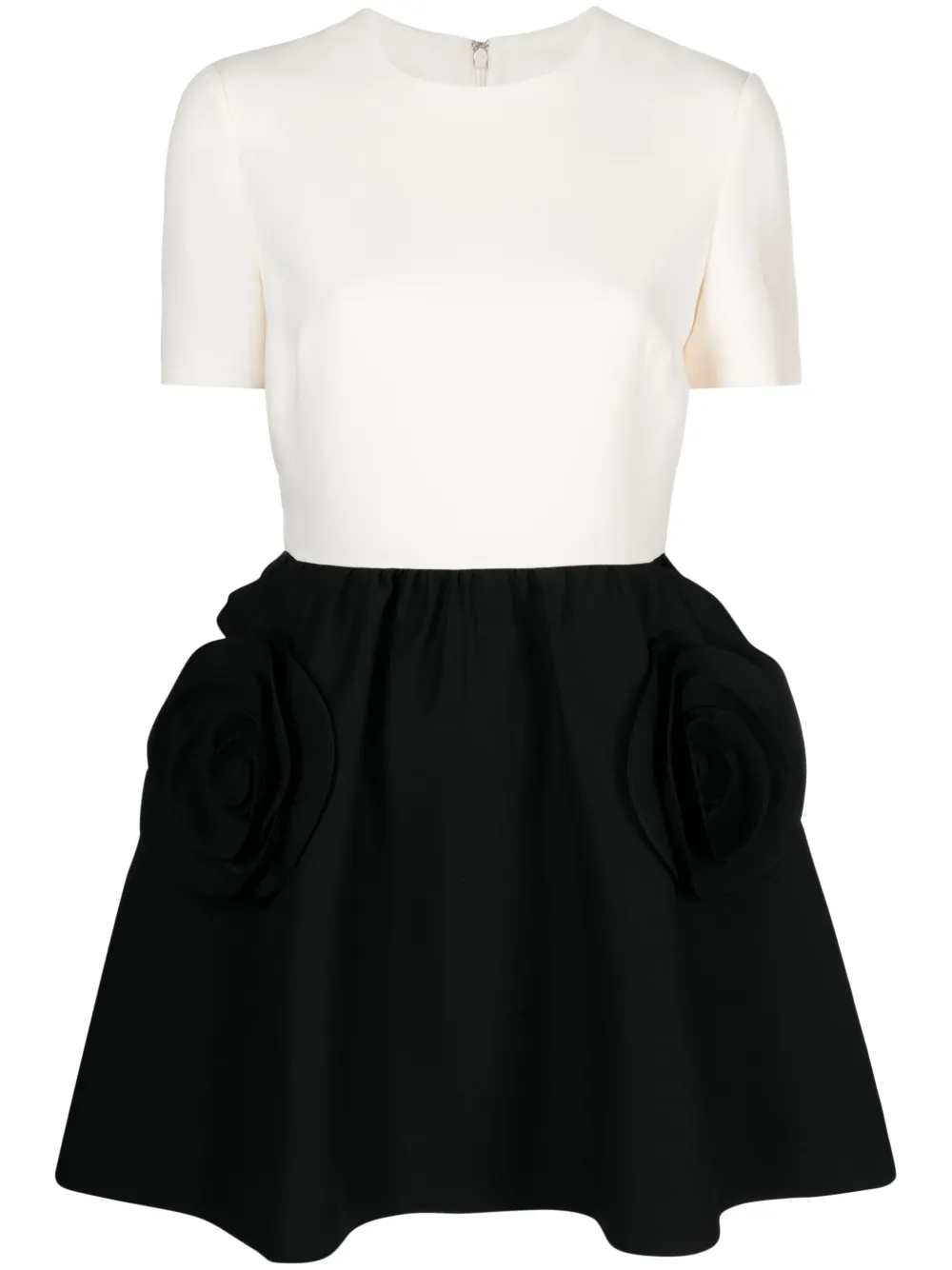 

Креповое платье с цветочной аппликацией VALENTINO GARAVANI, белый