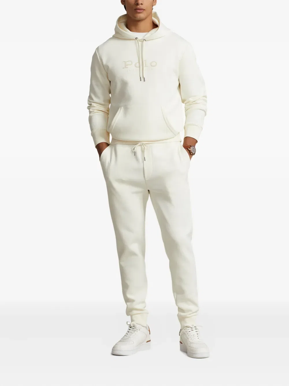 Спортивные брюки с вышитым логотипом Polo Ralph Lauren, нейтральный — фото 2