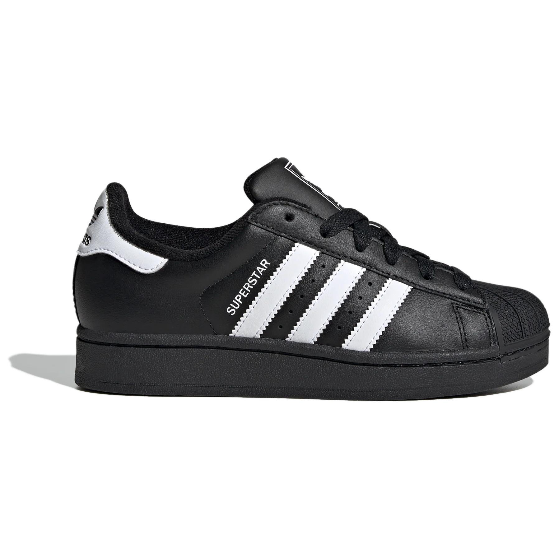 Детские кроссовки для скейтбординга Superstar 2 Low Top Adidas Originals, черный — фото 2