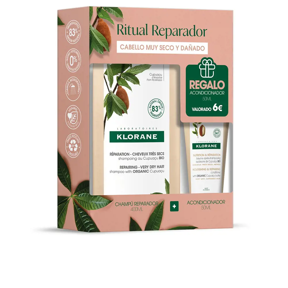 

Шампунь Al cupuaçu bio champú reparador lote Klorane, 2 шт.