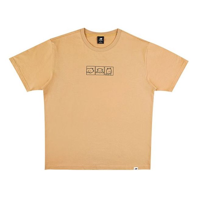 

Футболка New Balance x Noritake Crossover Funny Pattern Printing Sports Round Neck Short Sleeve Turmeric T-Shirt, желтый