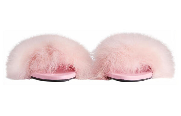 Тапочки boudoir 70mm sandals 'pink feathers' Balenciaga, розовый — фото 3