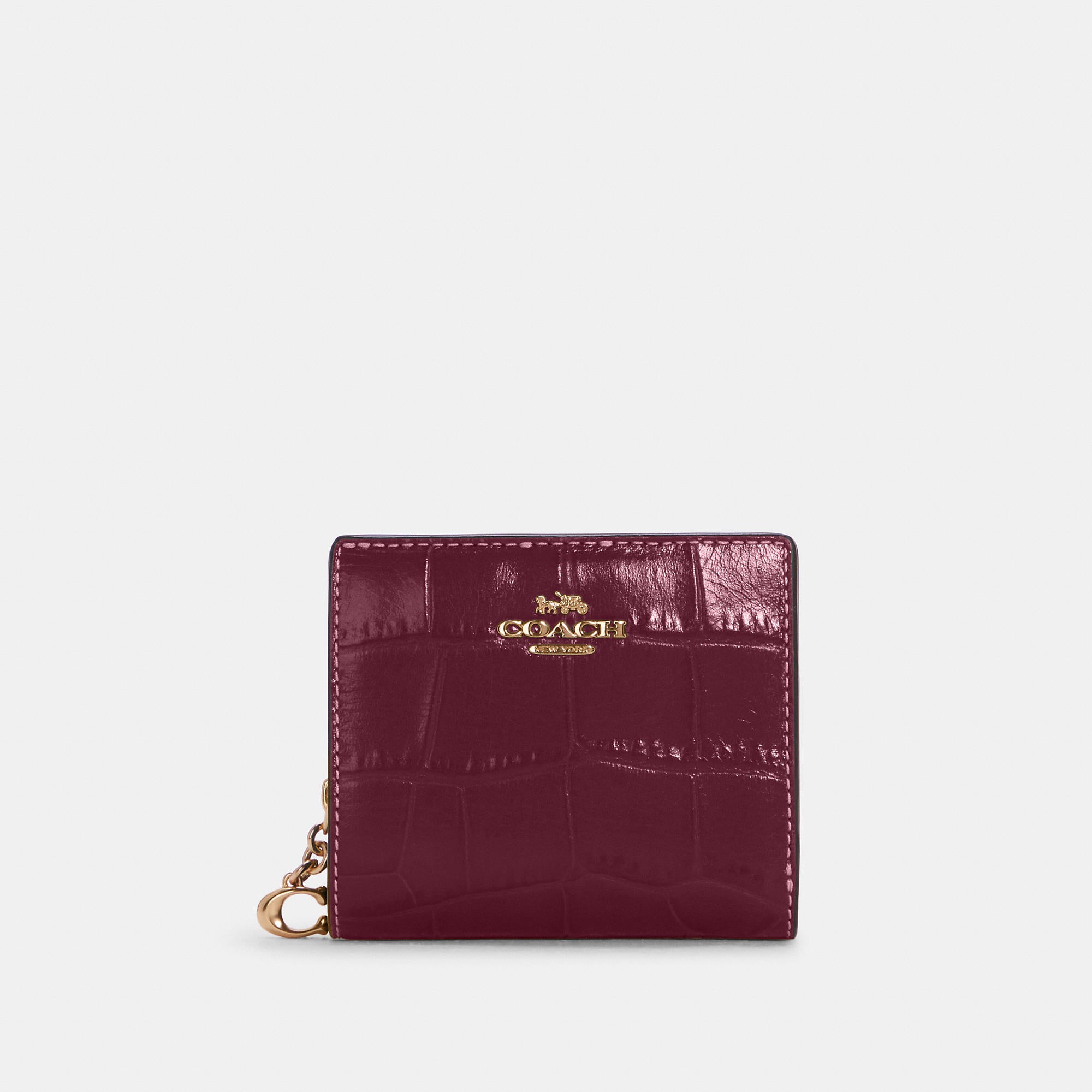 

Кошелек COACH Snap Coach Outlet, цвет gold/dark berry