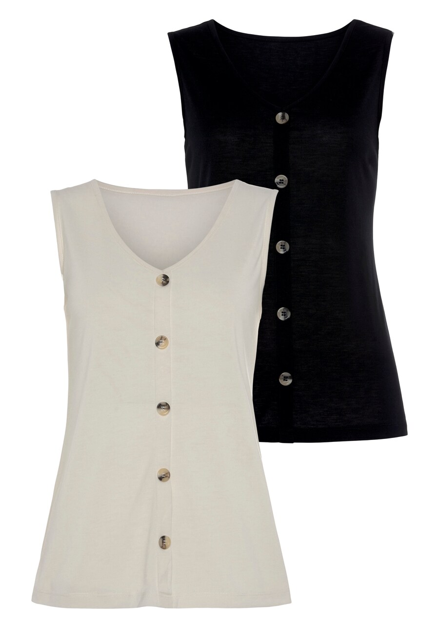 

Топ LASCANA, цвет Beige/Black