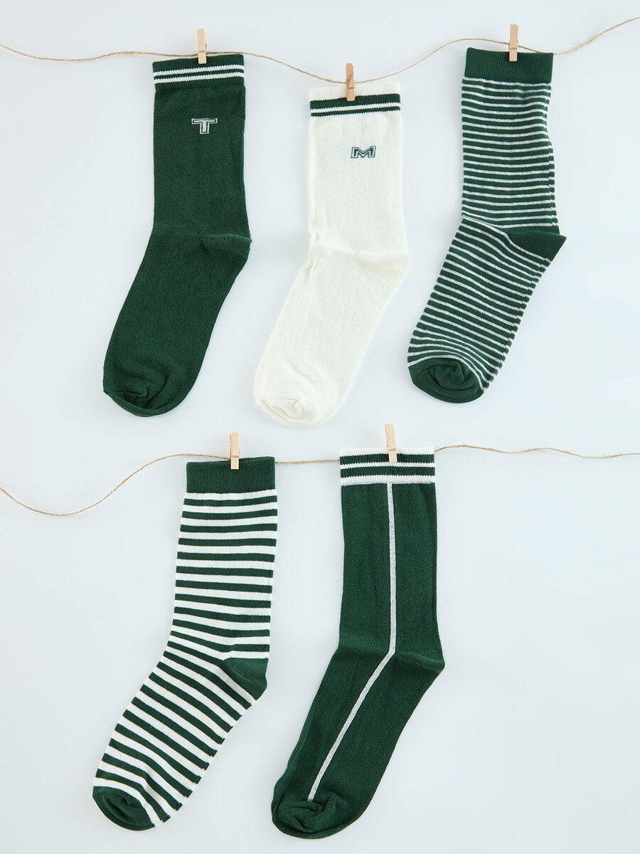 

Носки Trendyol, цвет Green/Off white