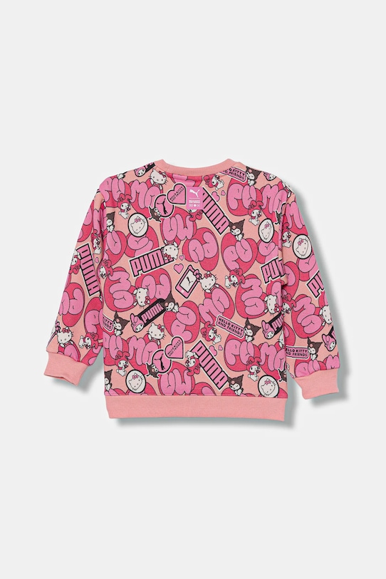 Детская толстовка HELLO KITTY & FRIENDS Relaxed AOP Crew FL Puma, розовый — фото 2