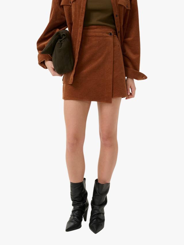 

Короткая юбка мини из вельвета Cortes Gestuz, Cambridge Brown