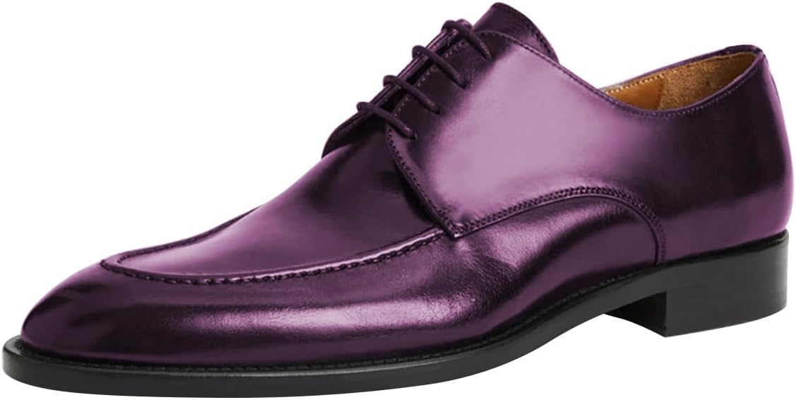 

Мужские туфли FSJ, смокинговые, закрытый носок, низкий каблук, классические дерби на шнуровке для ежедневной ходьбы, формальные деловые оксфорды, размер 4-16 US, фиолетовый