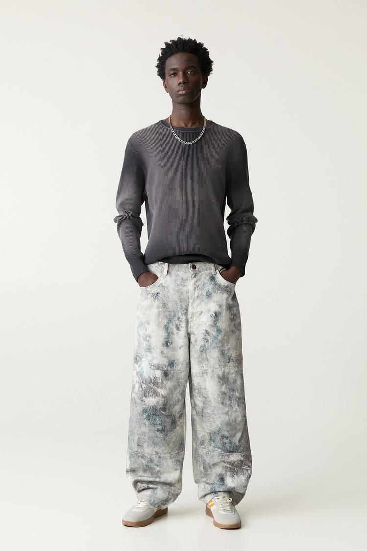 

Брюки для фигурного катания с принтом Pull And Bear, серый