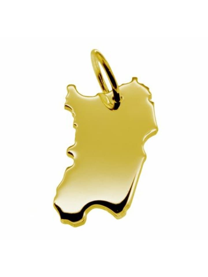 

Schmuckador Кулон с изображением карты Сардинии из цельного желтого золота 333 пробы