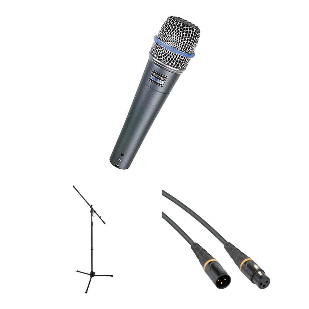 

Динамический микрофон Shure Beta 57A Supercardioid Microphone with Stand and Cable Kit