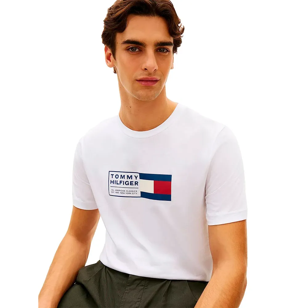 Футболка с коротким рукавом Tommy Hilfiger Brand Love Text Box, белый — фото 4