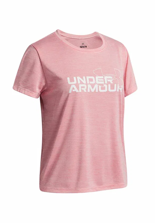 Футболка спортивная Tech twist wordmark logo Under Armour, горько-розовый — фото 3