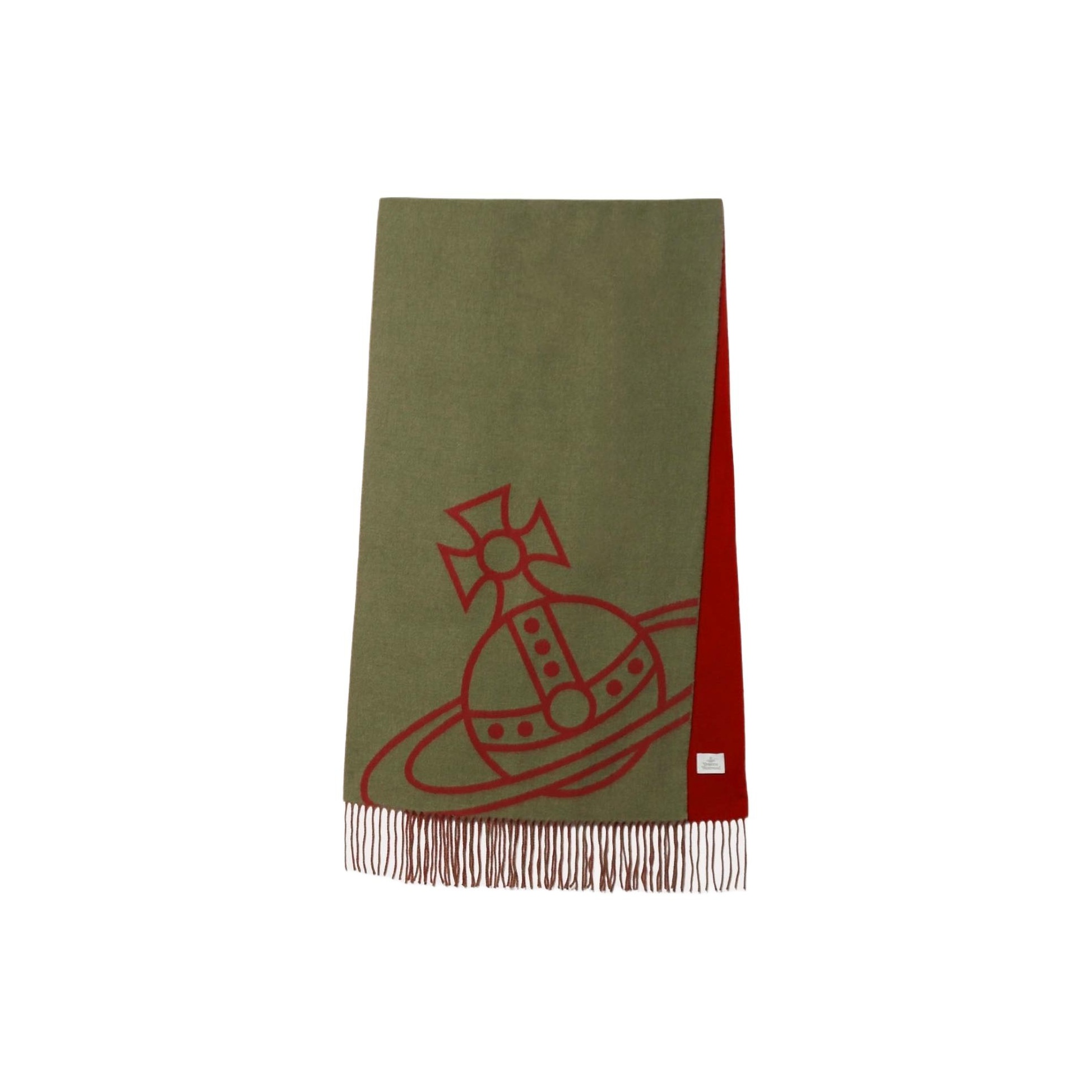 

Vivienne Westwood Шерстяной вязаный шарф женский хаки, Khaki