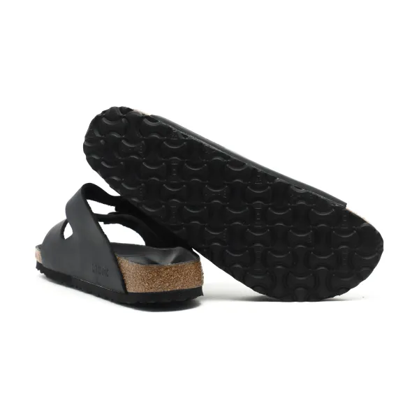 Узкие тапочки Arizona с большой пряжкой Birkenstock, черный — фото 4