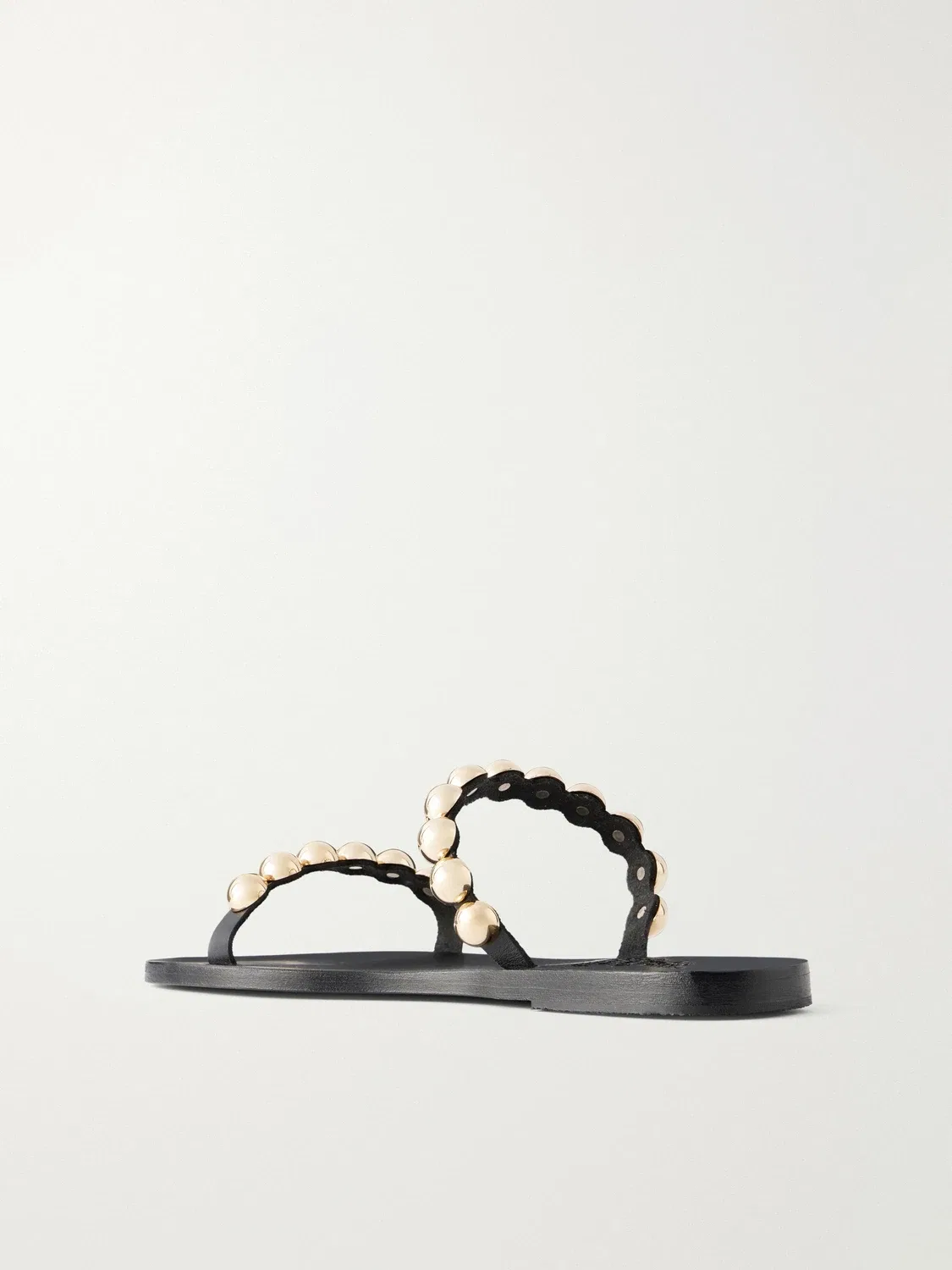 Кожаные балетки Lambri с заклепками Ancient Greek Sandals, черный — фото 3