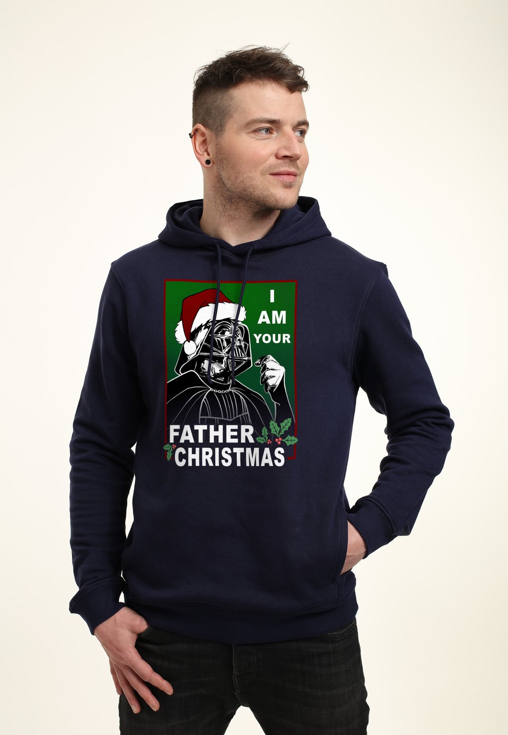 

Толстовка с капюшоном STAR WARS CLASSIC VADER FATHER CHRISTMAS Star Wars, темно-синий