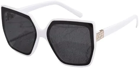 

Модные квадратные солнцезащитные очки с градиентным переходом цвета для женщин, 2026 год, с бриллиантовой отделкой, солнцезащитные очки UV400 MTZJH, White