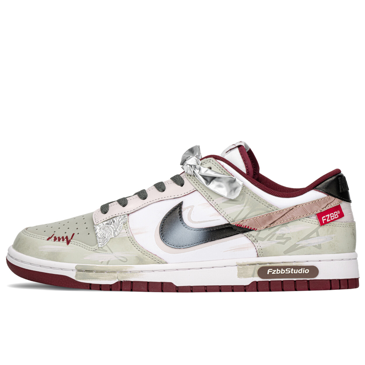 

Кроссовки Nike Dunk Skateboarding Shoes Men Low-top White/Red/Green, хаки