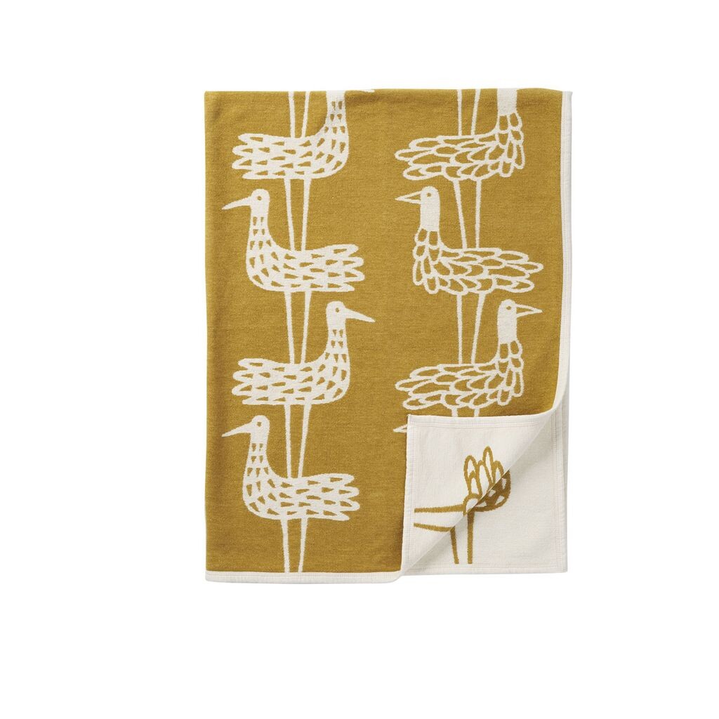 

Клиппан - Одеяло Shore Birds Серый 140 x 180 Klippan, желтый