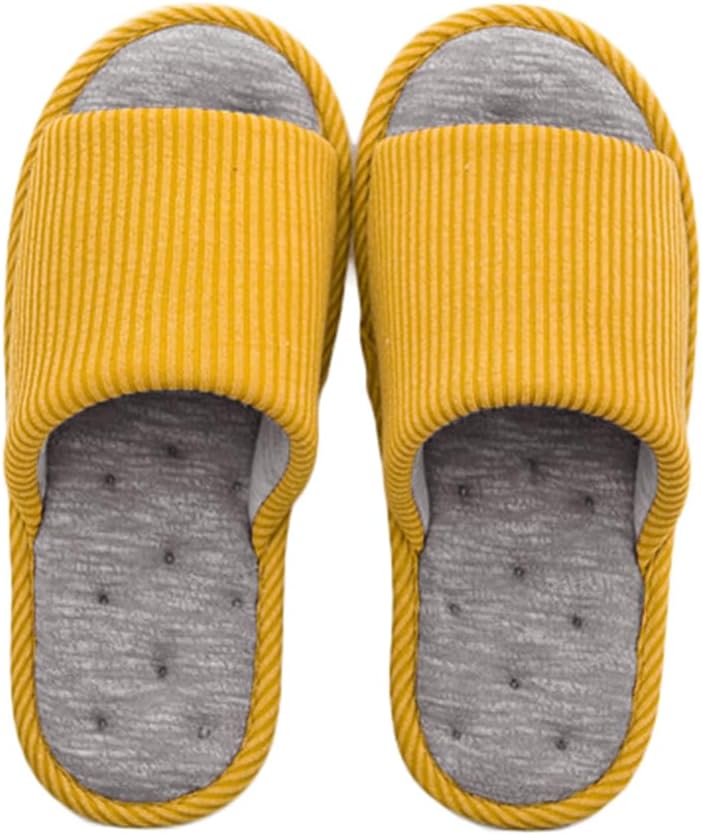 

Домашние тапочки Rojeam для женщин и мужчин, летние тапочки для дома, спальни, моющиеся домашние тапочки, желтый