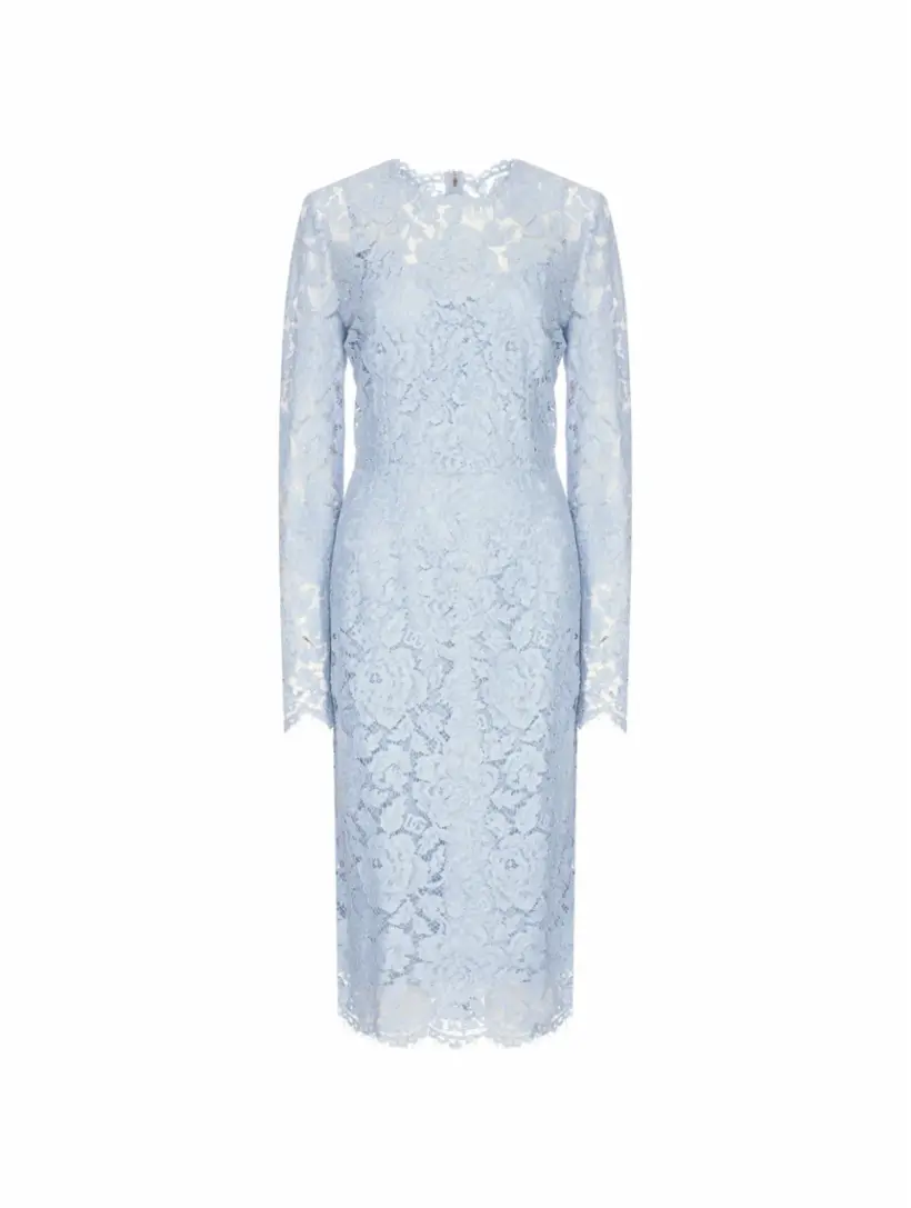

Кружевное платье миди Dolce&Gabbana, синий