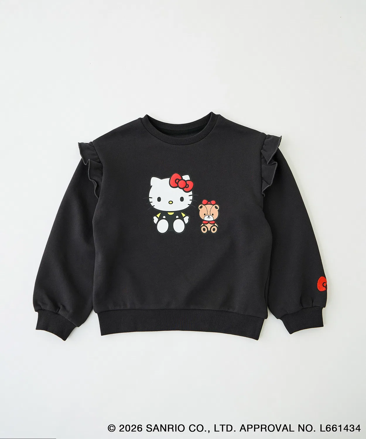 Свитшот детский ROPE' PICNIC x Hello Kitty с принтом и вышивкой, кремовый — фото 3