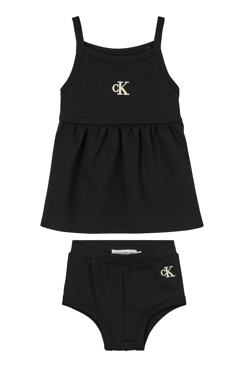 

Платье с логотипами и трусики Calvin Klein, черный